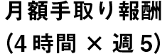 月額手取り報酬(4時間×週5)